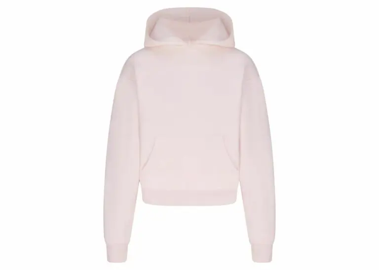 skims cotton fleece classic hoodie barely pink