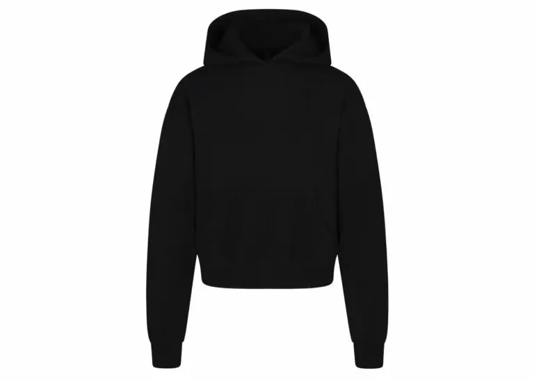 skims cotton fleece classic hoodie onyx