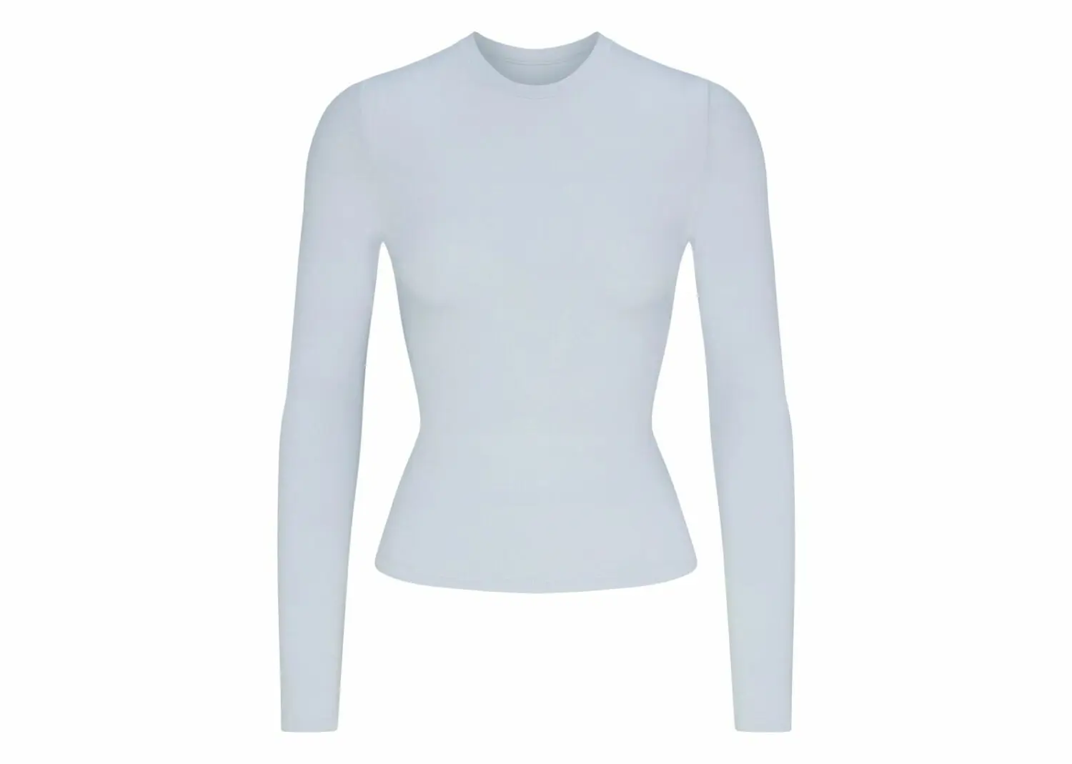 skims cotton jersey long sleeve t shirt zen blue