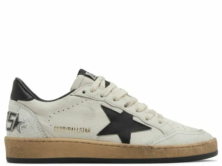 golden goose ball star white nappa with black star (w)