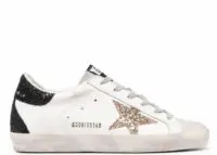 golden goose super star gold glitter star black glitter heel