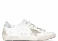 golden goose super star white ice silver with metal stud lettering (w)