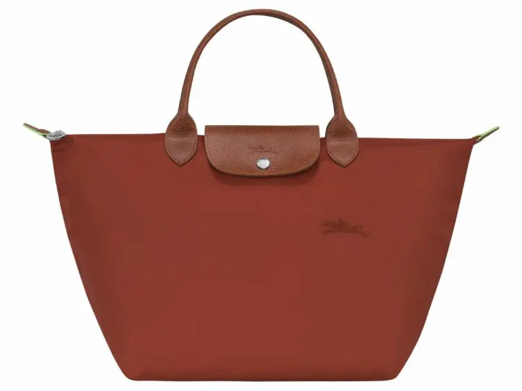 longchamp le pliage green medium handbag chestnut