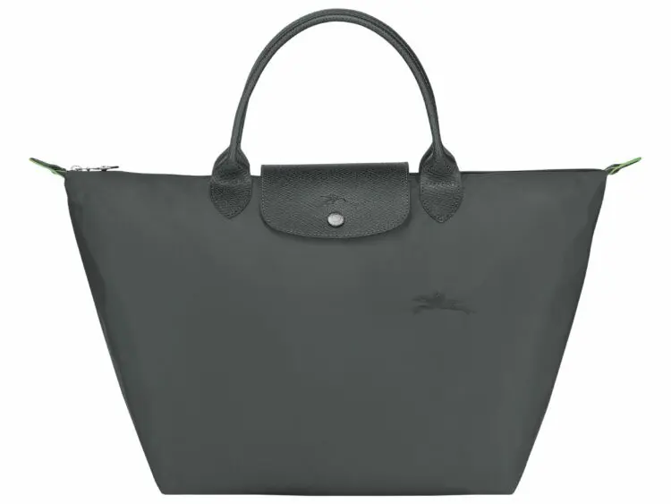 longchamp le pliage green medium handbag graphite