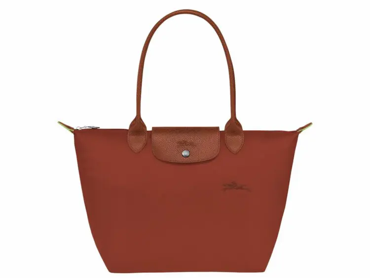 longchamp le pliage green medium tote bag chestnut