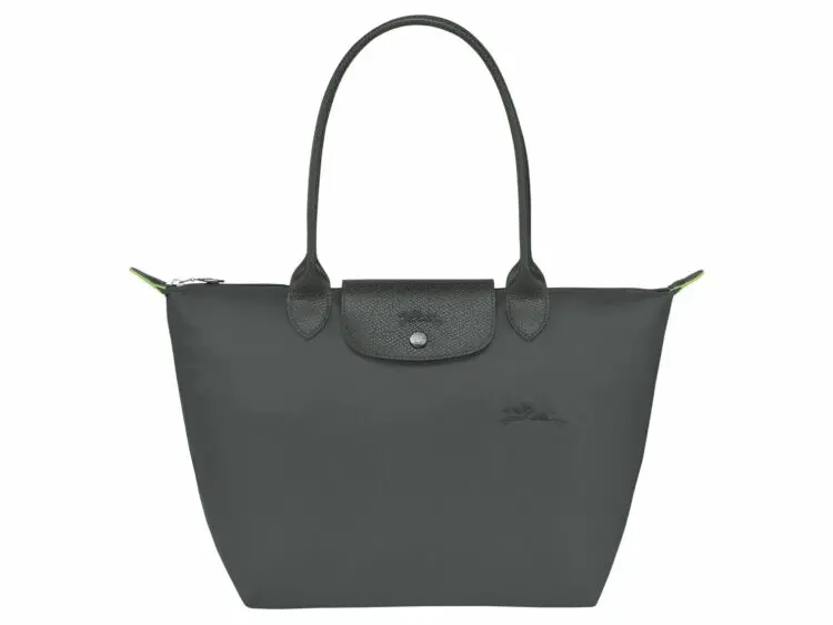 longchamp le pliage green medium tote bag graphite