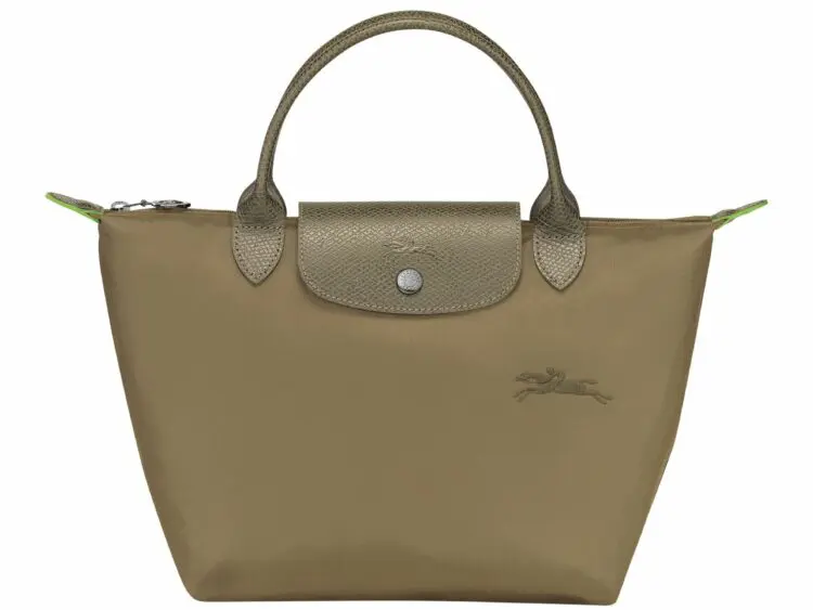 longchamp le pliage green small handbag artichoke