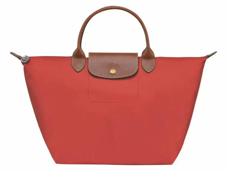 longchamp le pliage original medium handbag tomato