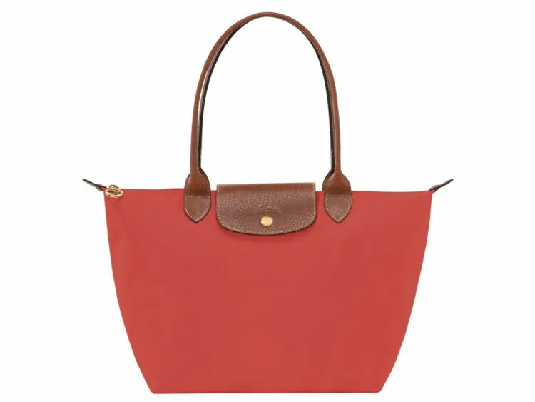 longchamp le pliage original medium tote bag tomato
