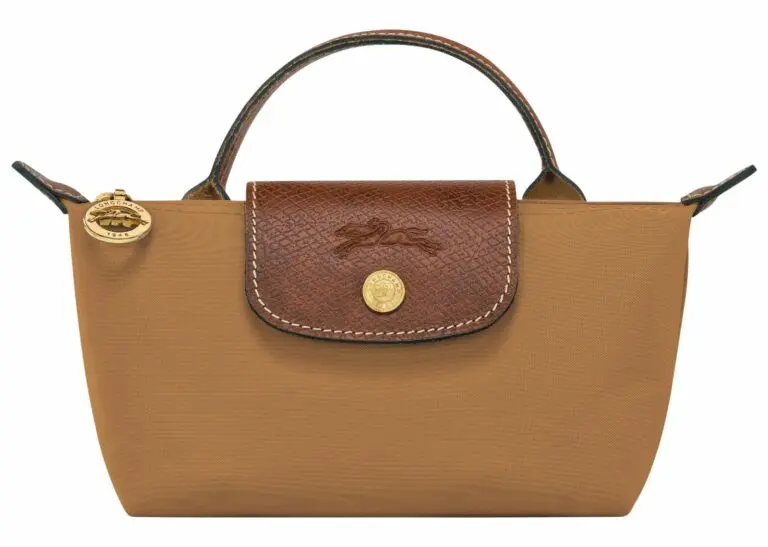 longchamp le pliage original pouch with handle fawn