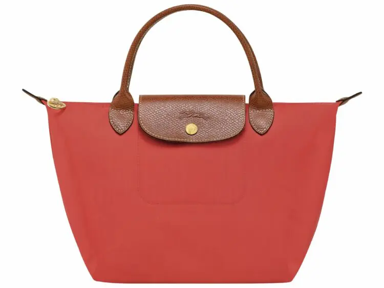 longchamp le pliage original small handbag tomato