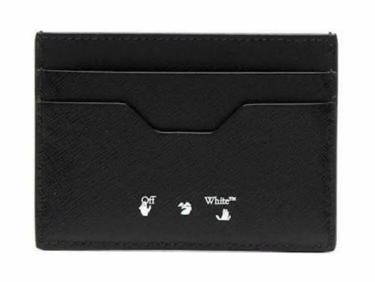 off white diag saf binder card holder black/white