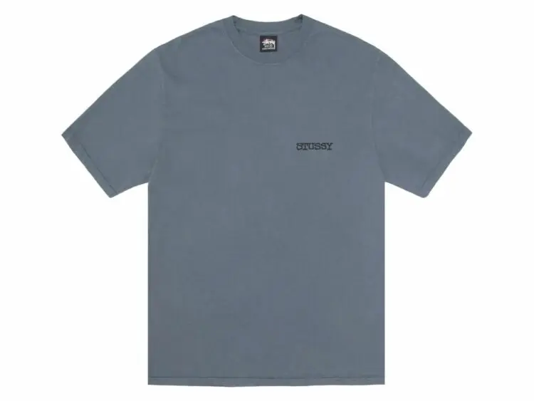 stussy jumbo tee pigment dyed navy