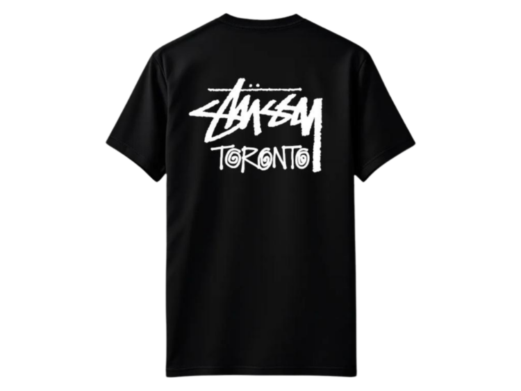 stussy toronto exclusive tee black