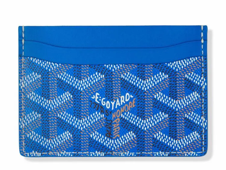 goyard saint sulpice sky blue card holder