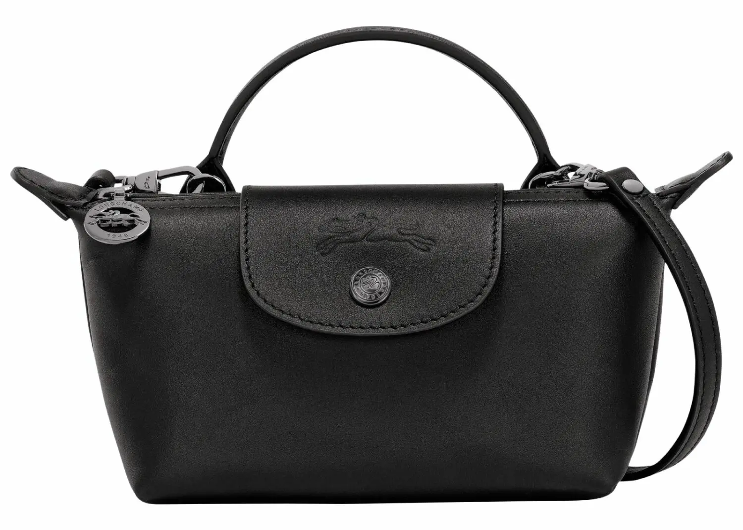 longchamp le pliage xtra xs pouch leather black