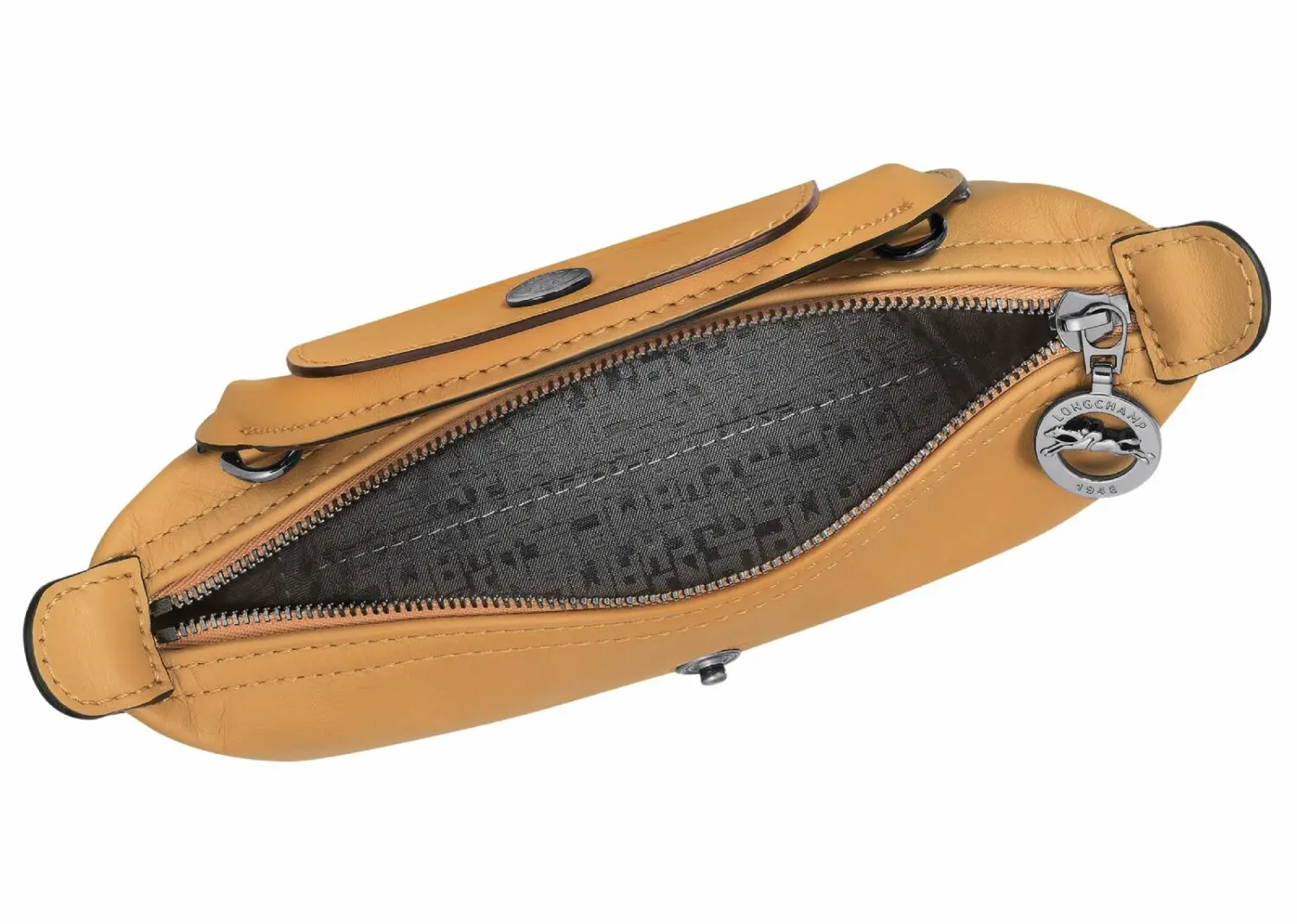 longchamp le pliage xtra xs pouch leather honey