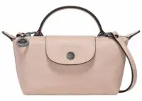 longchamp le pliage xtra xs pouch leather nude