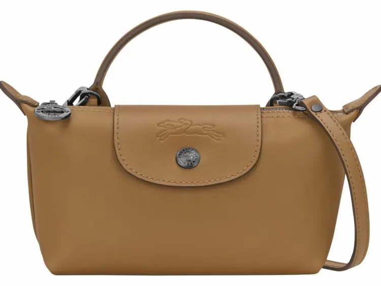 longchamp le pliage xtra xs pouch leather tobacco