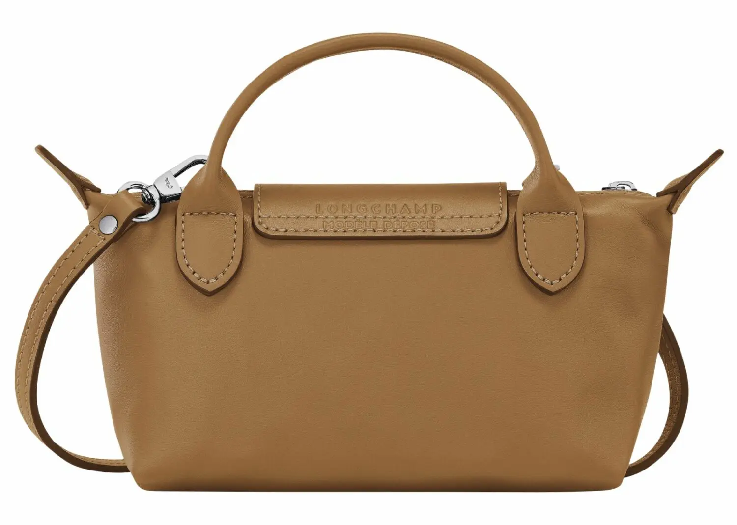 longchamp le pliage xtra xs pouch leather tobacco