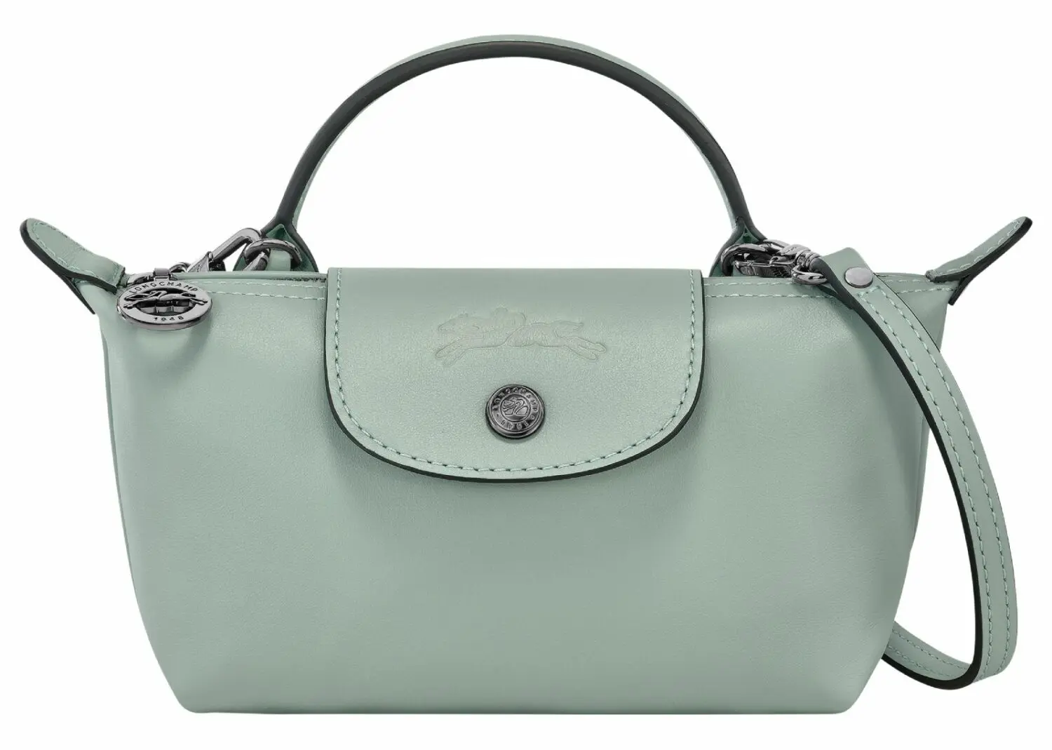 longchamp le pliage xtra xs pouch leather vervain
