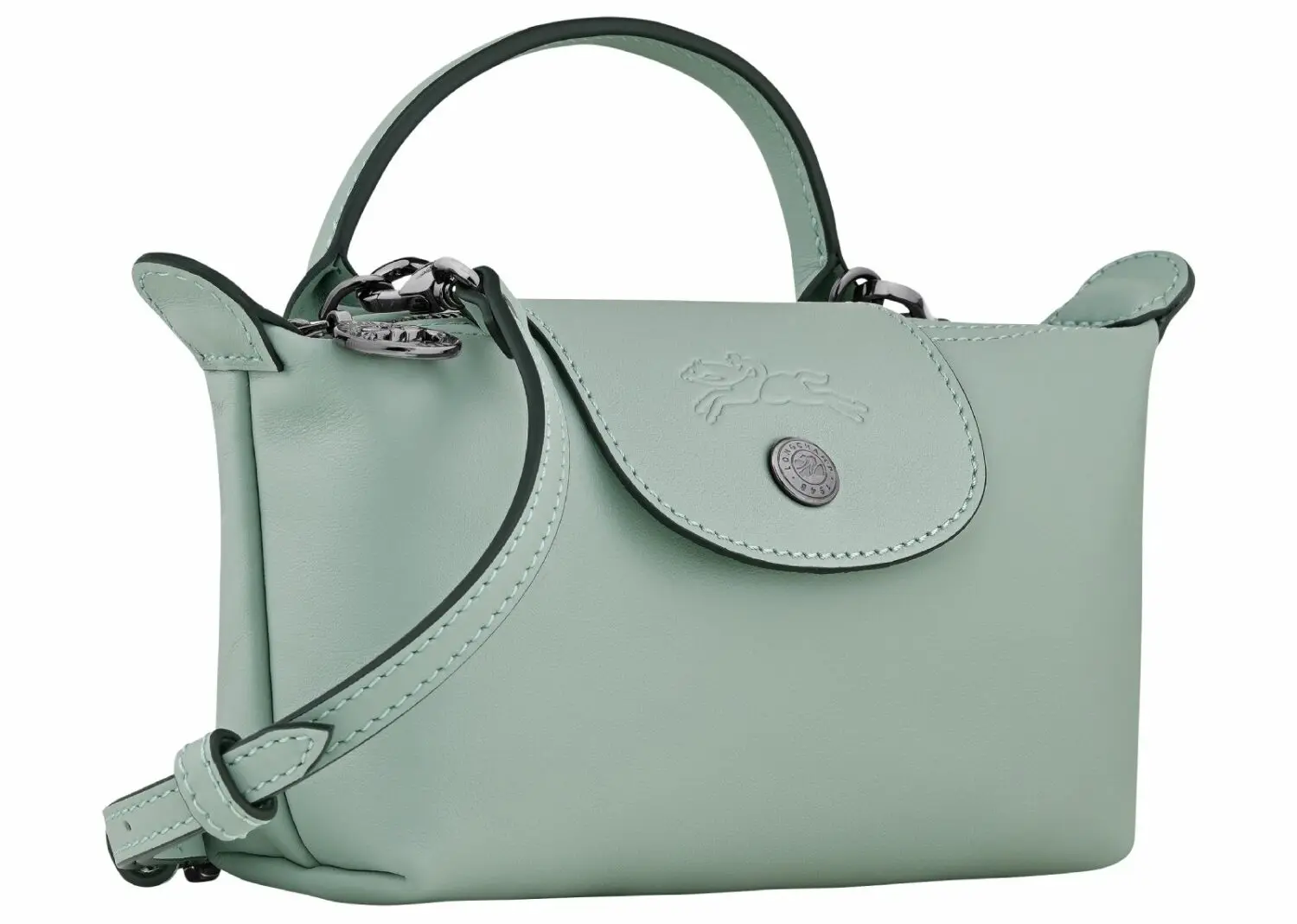 longchamp le pliage xtra xs pouch leather vervain