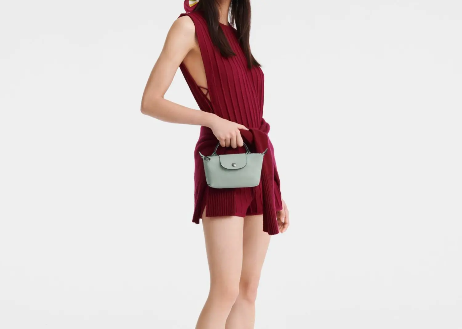 longchamp le pliage xtra xs pouch leather vervain