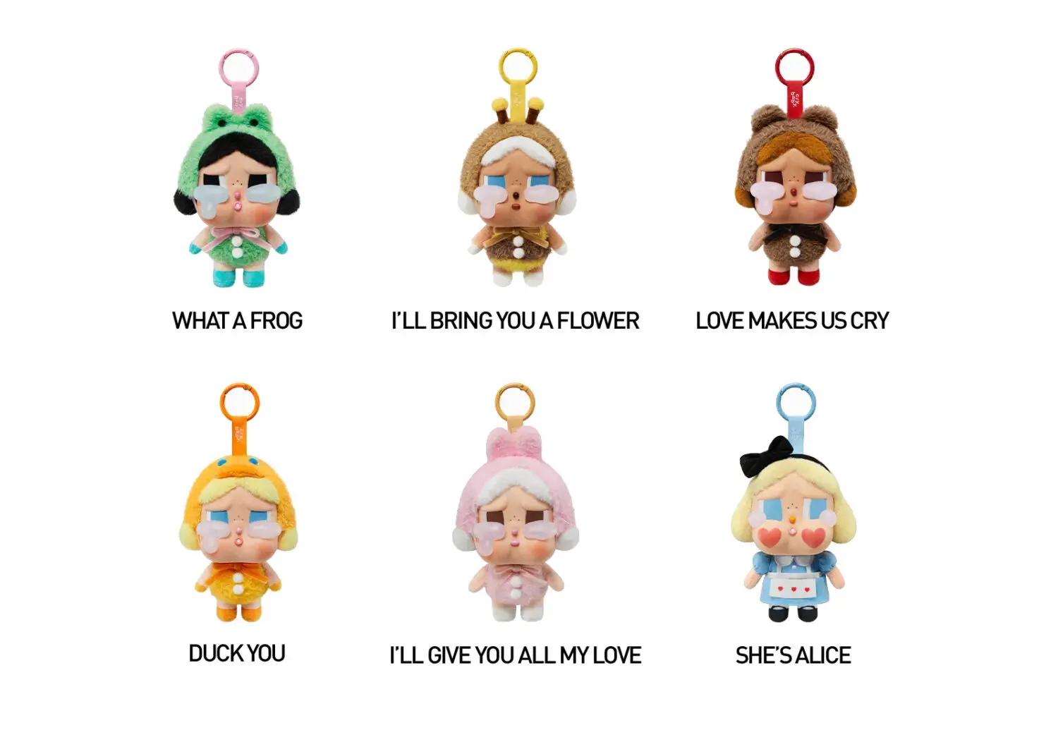pop mart crybaby crying again series vinyl face plush sealed case (6 blind box)
