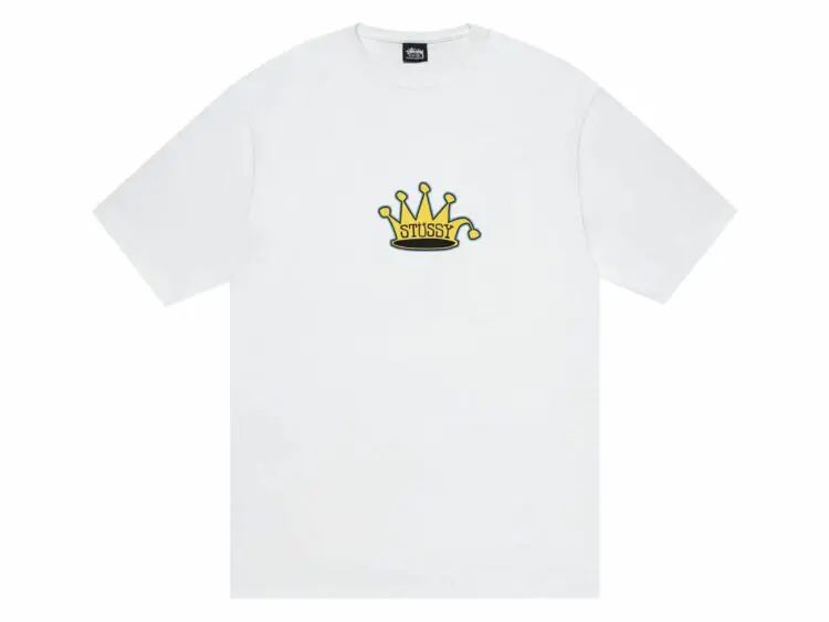 stüssy king crown tee white
