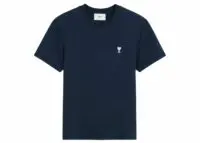 ami paris ami de coeur cotton t shirt midnight blue