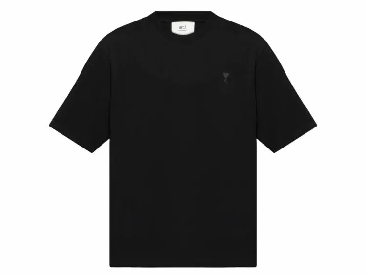 ami paris ami de coeur crew neck t shirt black