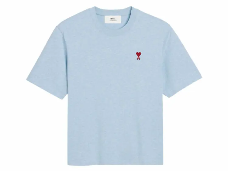 ami paris ami de coeur t shirt light blue