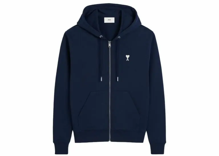 ami paris ami de coeur hoodie midnight blue
