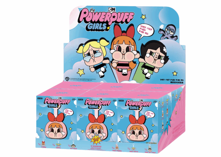 pop mart crybaby x powerpuff girls series vinyl face plush sealed case (6 blind boxes)
