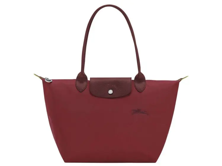 longchamp le pliage green medium tote bag pomegranate