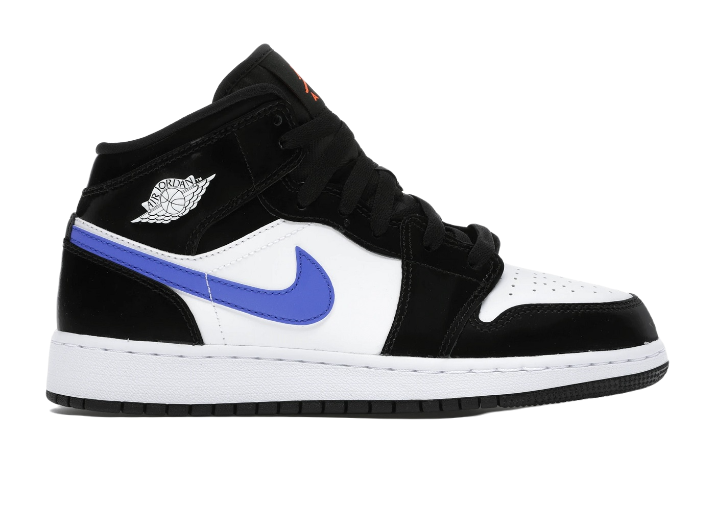 Nike Air Jordan 1 Mid Black Racer Blue White (GS)