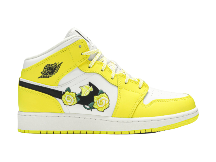 Air Jordan 1 Mid Dynamic Yellow Floral