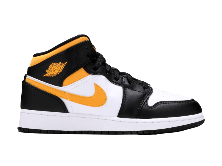 Air Jordan 1 Mid White Pollen Black