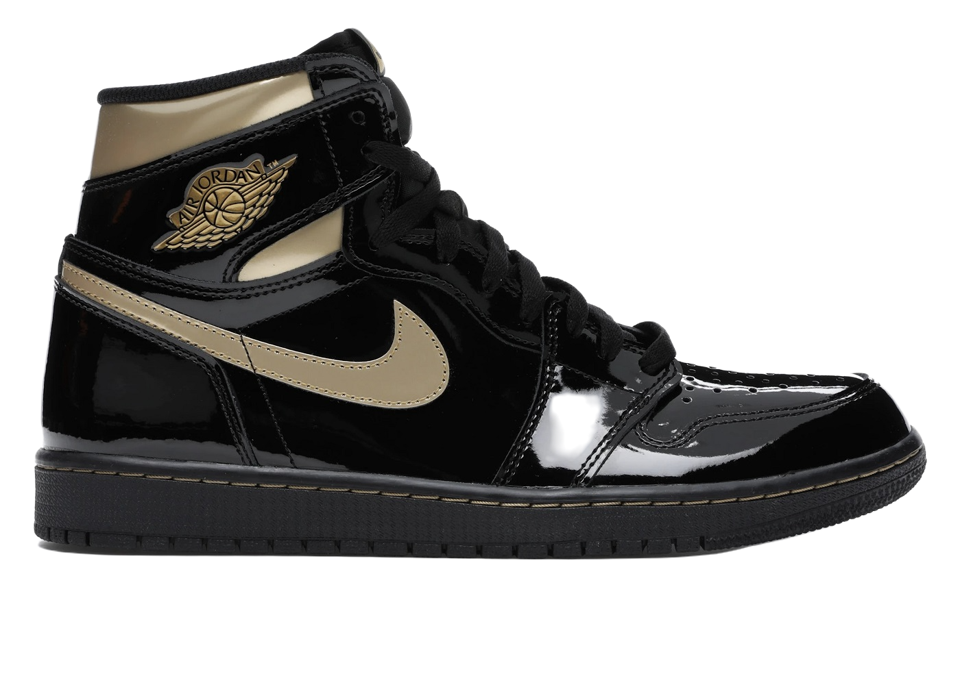 Nike Air Jordan 1 Retro High Black Metallic Gold (2020)