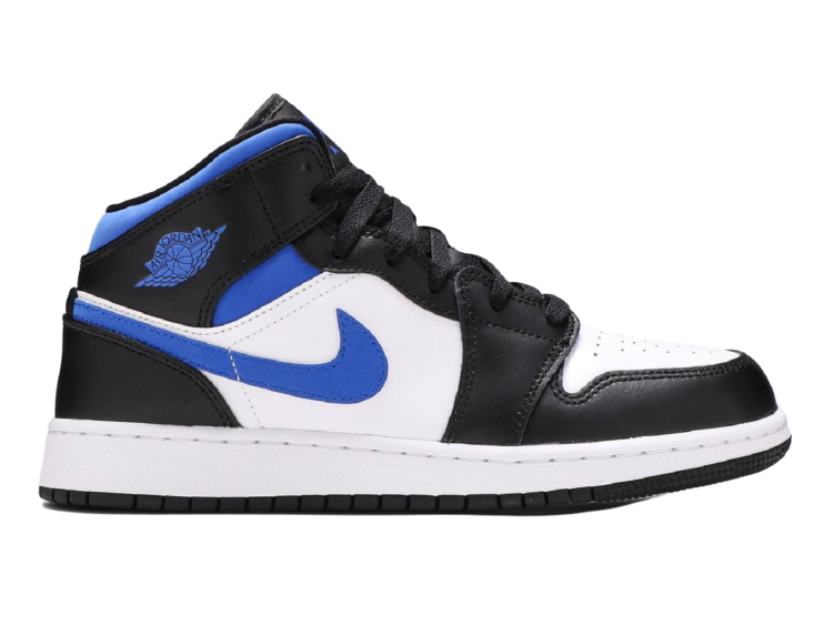 Nike Air Jordan 1 Mid White Black Royal (GS)