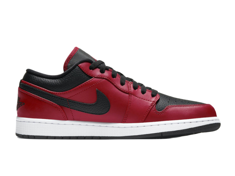 Nike Air Jordan 1 Low Reverse Bred Pebbled Swoosh