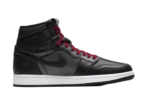 Nike Air Jordan 1 Retro High Black Satin Gym Red