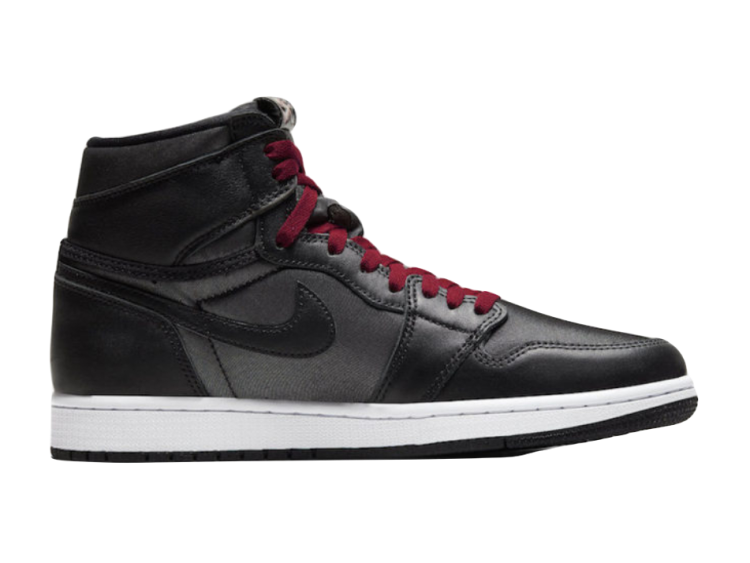 Nike Air Jordan 1 Retro High Black Satin Gym Red