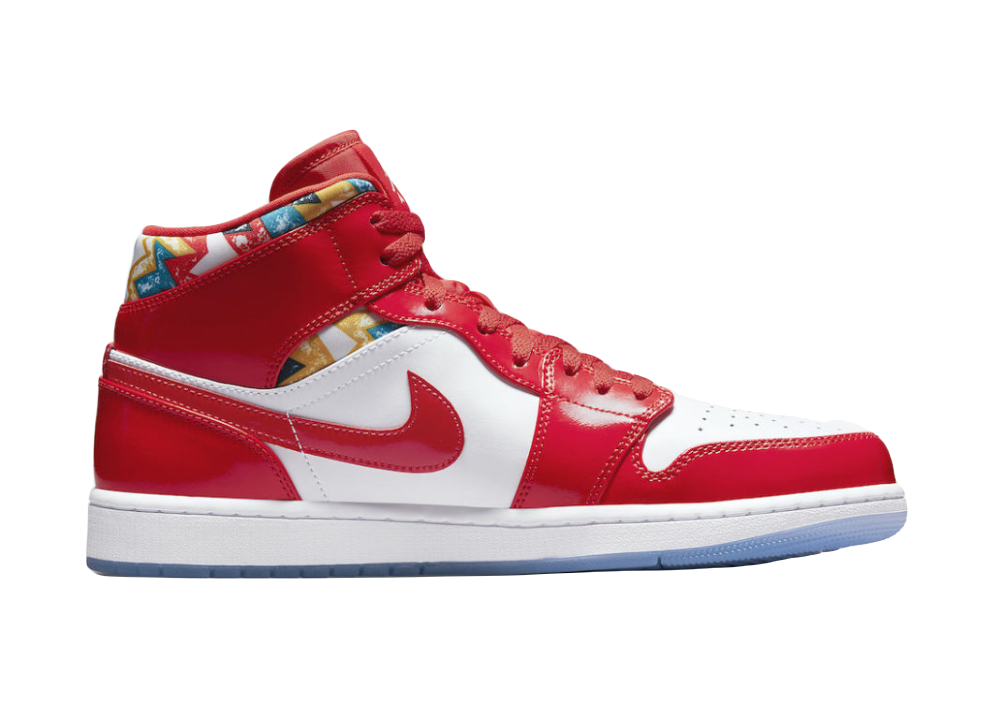 Nike Air Jordan 1 Mid Barcelona Sweater Red Patent