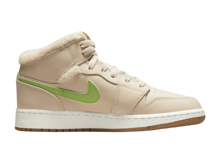 Nike Air Jordan 1 Mid Fleece Pearl White (GS)