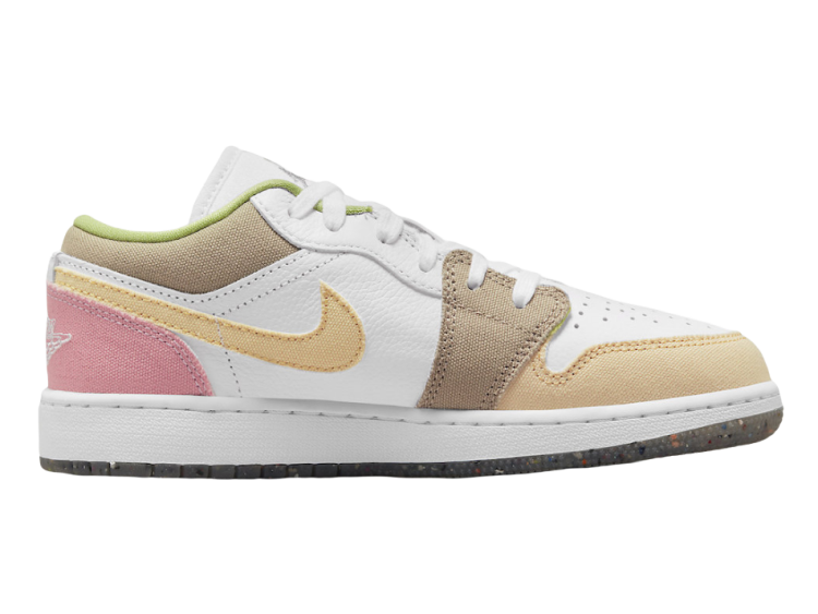 nike air jordan 1 low pastel grind vivid green (gs)