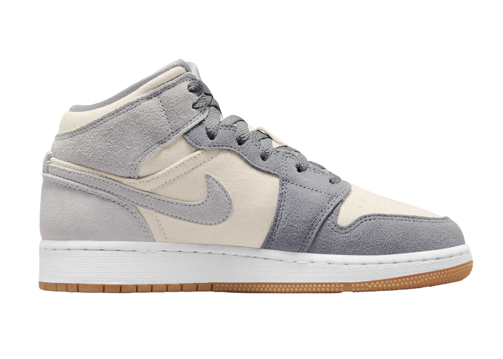 Nike Air Jordan 1 Mid SE Coconut Milk Particle Grey (GS)