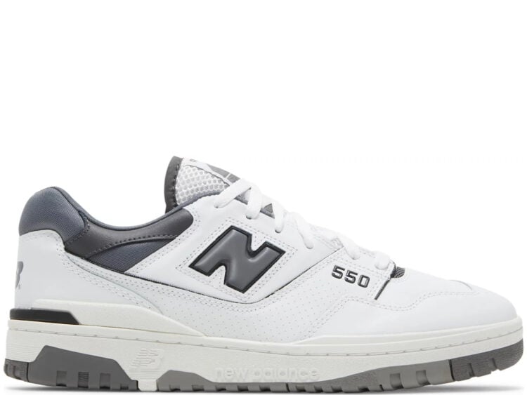 new balance 550 white grey dark grey