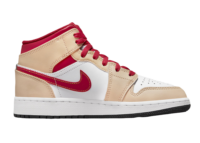 nike air jordan 1 mid light curry cardinal (gs)