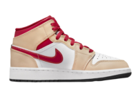 Nike Air Jordan 1 Mid Light Curry Cardinal (GS)